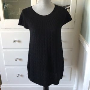 $695 NWT Cashmere Bill Blass NY cable knit cashmere tunic M